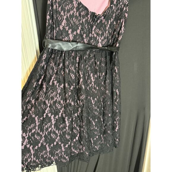 Trixxi Women's Dress Formal 14W Purple Black Lace Whimsigoth Fairy Grunge - Picture 9 of 11
